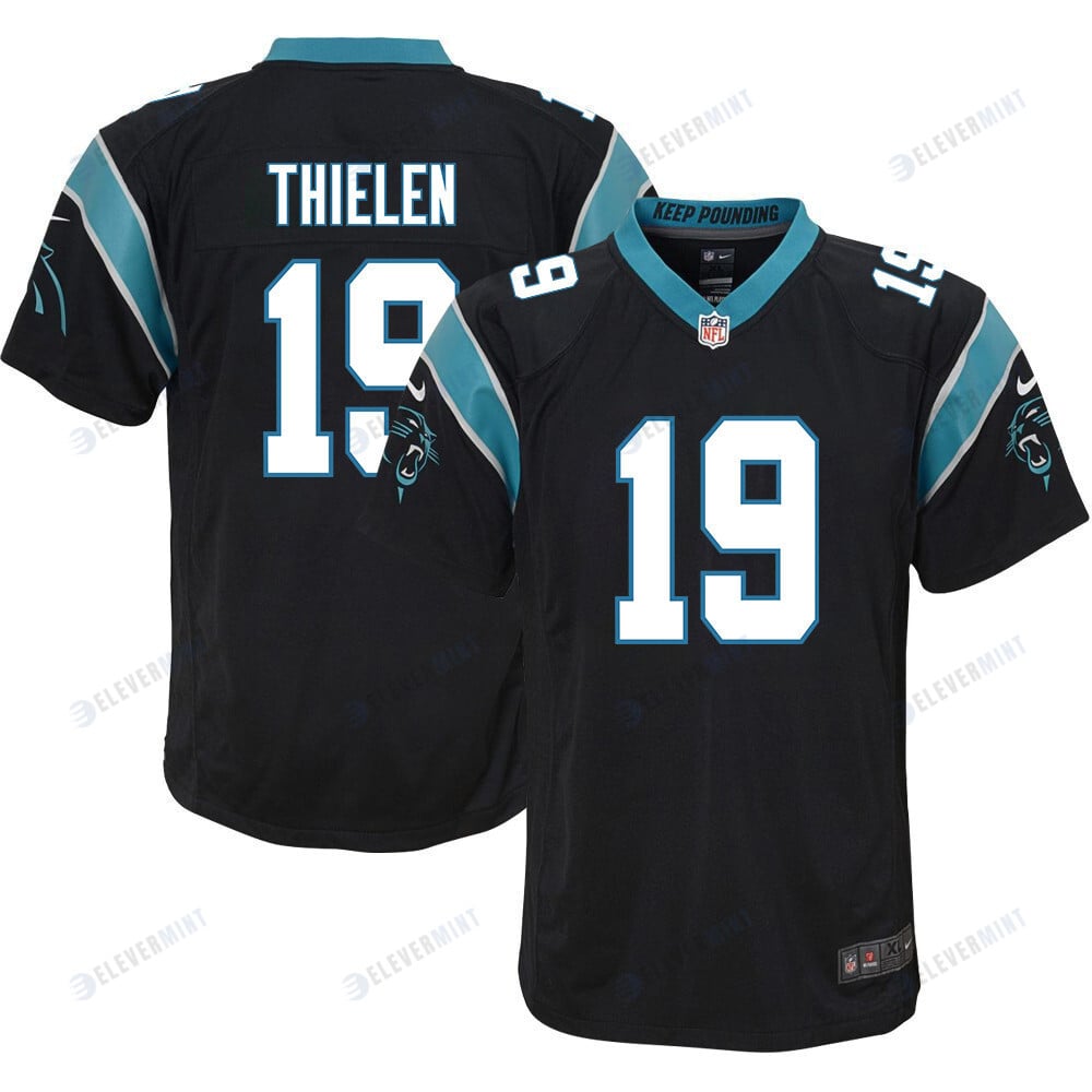 Adam Thielen 19 Carolina Panthers Youth Game Jersey - Black