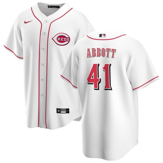 Andrew Abbott Cincinnati Reds Nike Home Replica Jersey - White