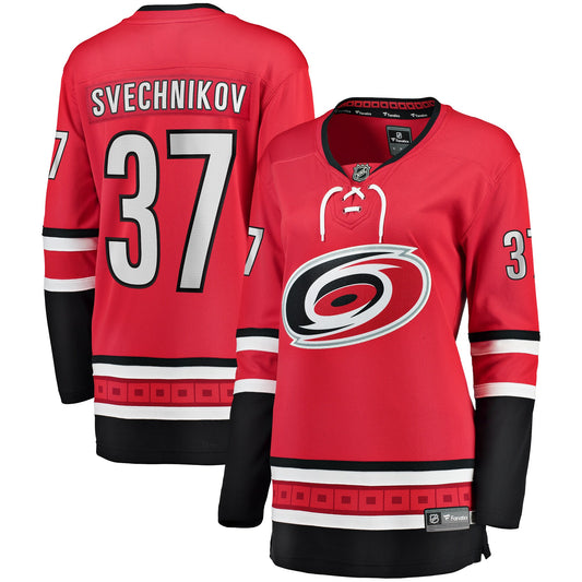 Andrei Svechnikov Carolina Hurricanes Fanatics Branded Women's Home Breakaway Player Jersey - Red