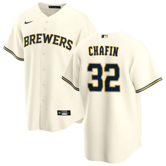 Andrew Chafin Milwaukee Brewers Nike Youth Home Replica Jersey - Cream