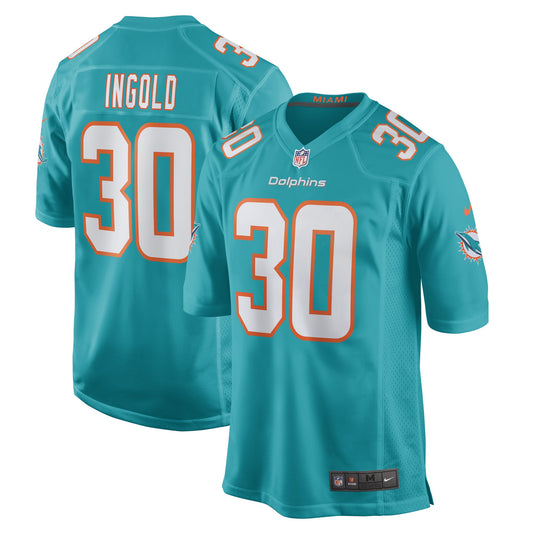 Alec Ingold Miami Dolphins Nike Game Player Jersey - Aqua