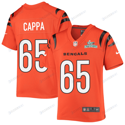 Alex Cappa 65 Cincinnati Bengals Super Bowl LVII Champions Youth Alternate Game Jersey - Orange