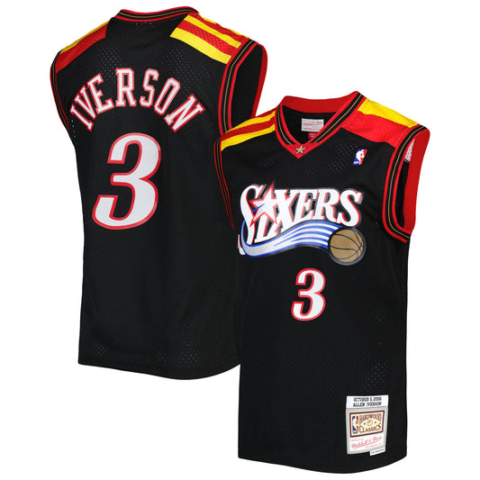 Allen Iverson Philadelphia 76ers Mitchell & Ness Hardwood Classics 2006/07 Swingman Jersey - Black