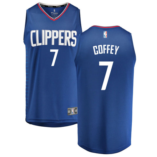 Amir Coffey LA Clippers Fanatics Branded Fast Break Replica Jersey Royal - Icon Edition