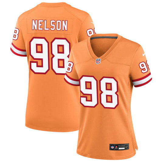 Anthony Nelson Tampa Bay Buccaneers Nike Women's Throwback Game Jersey - Orange