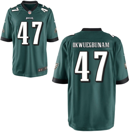 Albert Okwuegbunam Philadelphia Eagles Nike Youth Game Jersey - Midnight Green