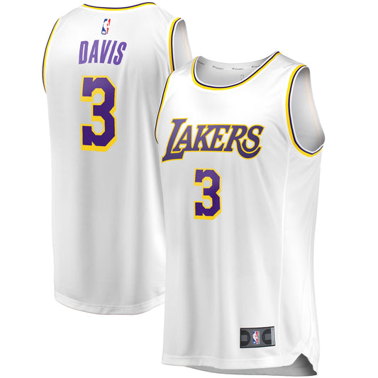 Anthony Davis Los Angeles Lakers Fanatics Branded Youth Fast Break Player Replica Jersey - Association Edition - White