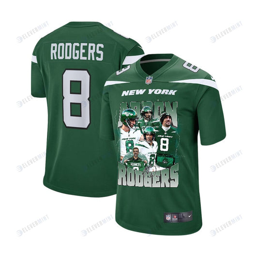 Aaron Rodgers 8 New York Jets Legacy Game Jersey - Men, Green