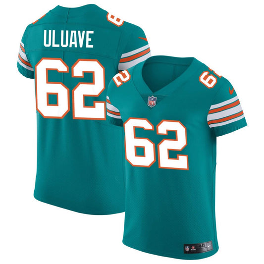 Alama Uluave Miami Dolphins Nike Elite Vapor Untouchable Jersey - Aqua