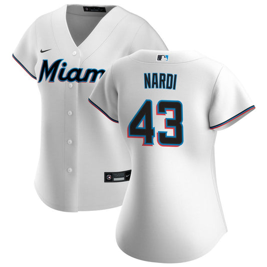 Andrew Nardi Miami Marlins Nike Women's Home Replica Jersey - White