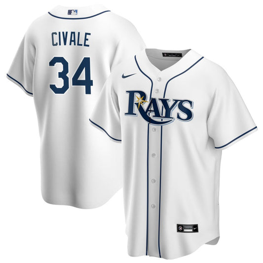 Aaron Civale Tampa Bay Rays Nike Home Replica Jersey - White