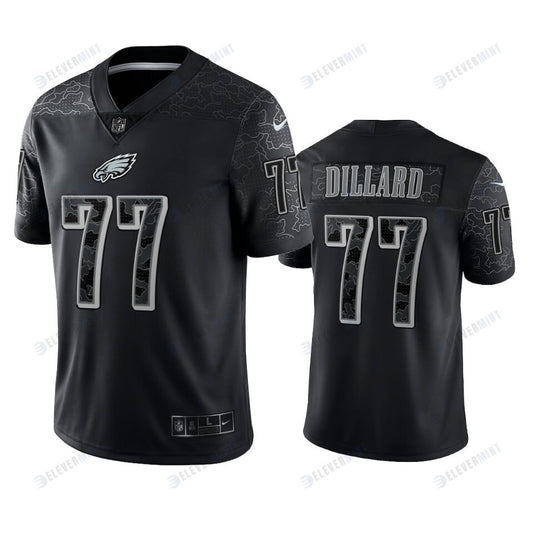 Andre Dillard 77 Philadelphia Eagles Black Reflective Limited Jersey - Men